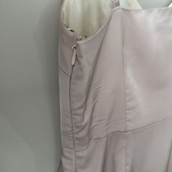 Chi Chi London Satin Evening Dress 'Varsha' in Pale Neutral Champagne - Picture 13 of 14